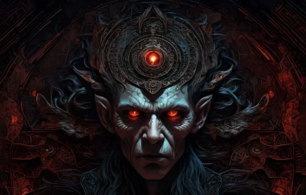 Portrait, man, vampire