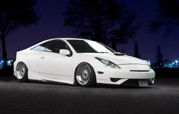 Tuning, white, Toyota, stance, toyota celica