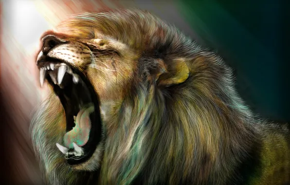 Picture Leo, art, roar