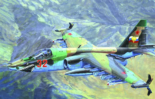 Attack, Combat aircraft, Russian Federation, Su-25K