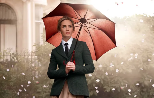 Umbrella, Emily Blunt, Emily Blunt, Mary Poppins Returns, Mary Poppins comes back, Mary Poppins