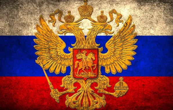 Picture Flag, Coat of arms, Russia, The two-headed eagle