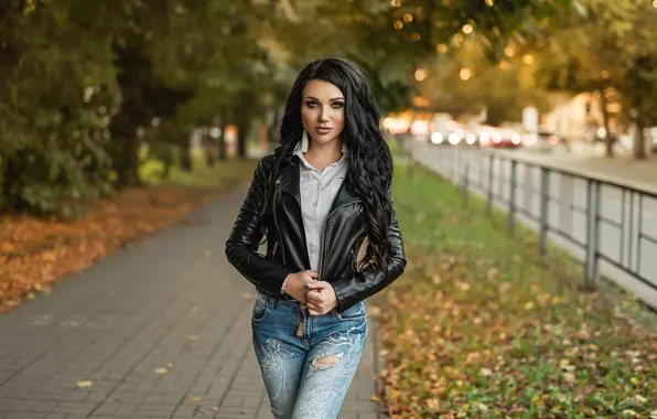 Girl, jeans, brunette, A Diakov George