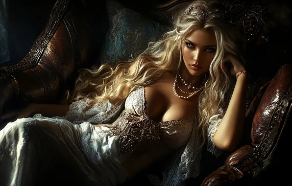Look, girl, fantasy, image, Princess, AI art, neural network