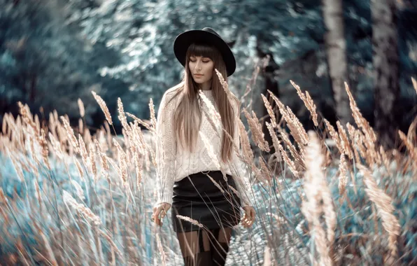 Picture girl, nature, Kristina