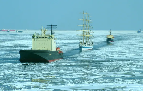 Sailboat, The world, icebreakers, ice wiring