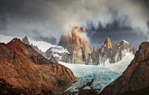 Glacier, South America, Patagonia, the Andes mountains