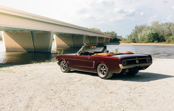 Picture car, Mustang, Ford, bridge, Ringbrothers, 1965 Ford Mustang Convertible, Ford Mustang Uncaged