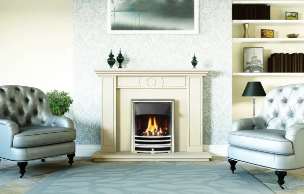 Picture design, style, room, interior, fireplace