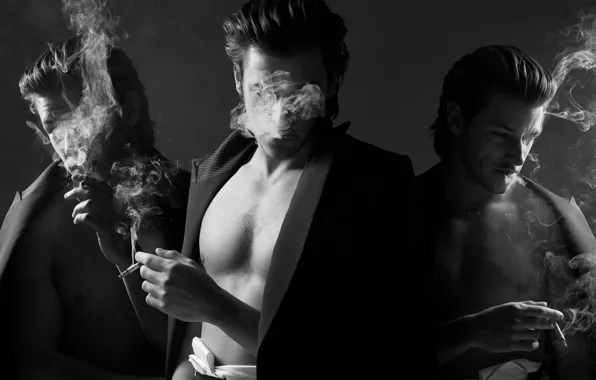 Picture smoke, cigarette, Ulliel, Gaspard