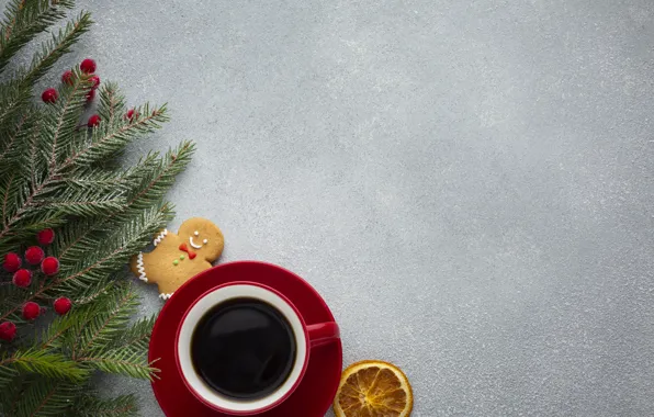 Coffee, Christmas, Cup, New year, tree, Happy New Year, Christmas, New Year