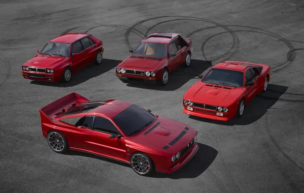 Picture red, cars, Lancia, Lancia Delta, Lancia Rally, Kimera EVO37