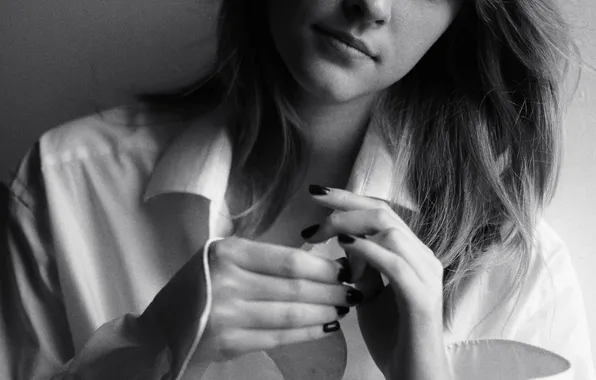 Girl, portrait, black and white, Pauline Basko
