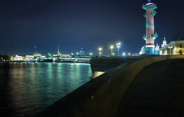 Picture night, lights, Peter, Saint Petersburg