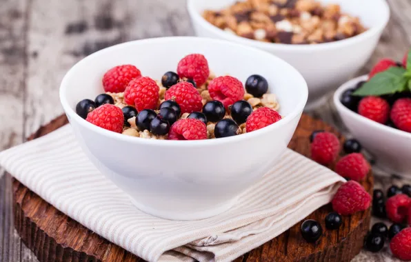Berries, Breakfast, cereal