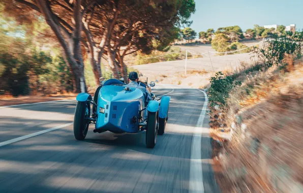 Picture Bugatti, road, drive, Bugatti Type 35, Type 35