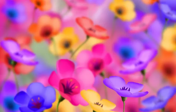 Picture color, flowers, brightness