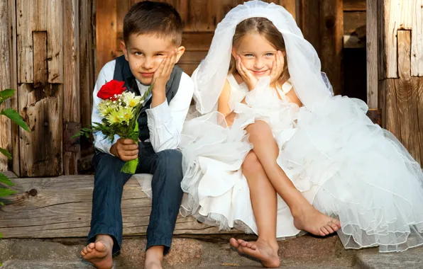Picture boy, girl, two, the bride