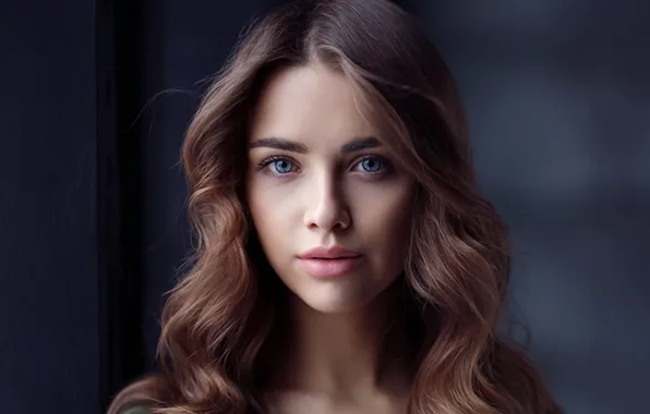 Picture beautiful, mouth, attractive, handsome, face, girl, digital painting, long hair