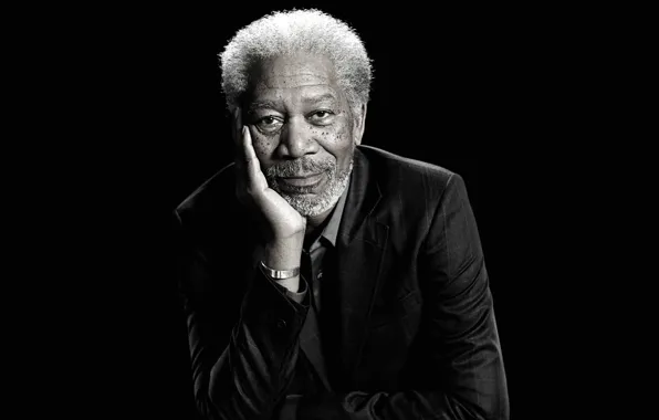 Picture look, face, actor, Morgan Freeman