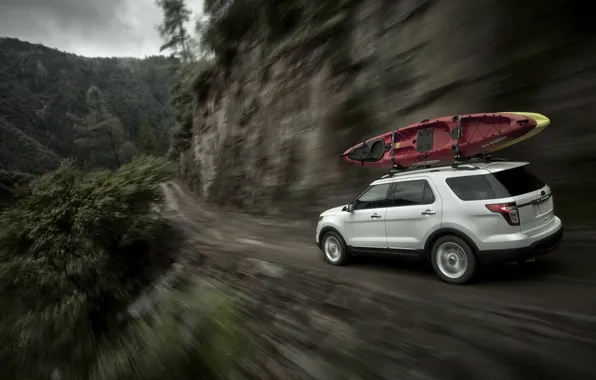Movement, speed, jeep, SUV, extreme, Ford Explorer
