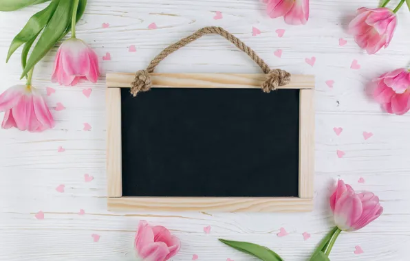 Flowers, Spring, Tulips, Background, Board, flowers, Spring, Background
