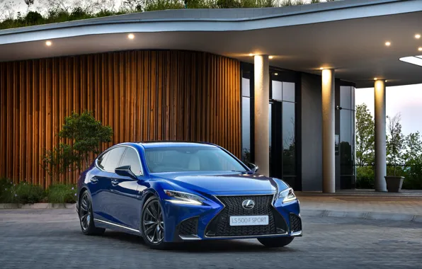 Picture blue, Lexus, lexus ls, Lexus LS 500, 2019, Lexus LS 500 F SPORT, Lexus LS …