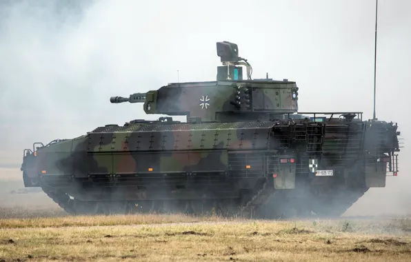 Machine, smoke, combat, Puma, German, infantry, armored, Protect tank