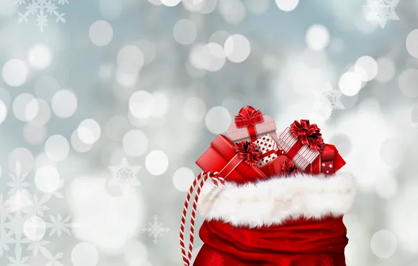Winter, snowflakes, red, glare, lights, holiday, vector, Christmas
