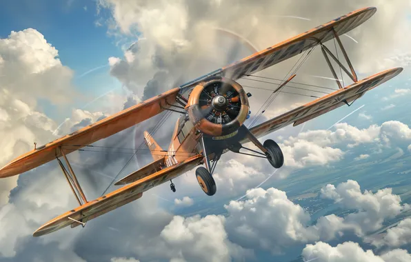 Flight, aviation, the plane, technique, AI art, neural network