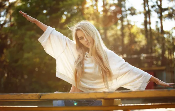 Summer, look, face, model, hair, hands, beauty, Alena