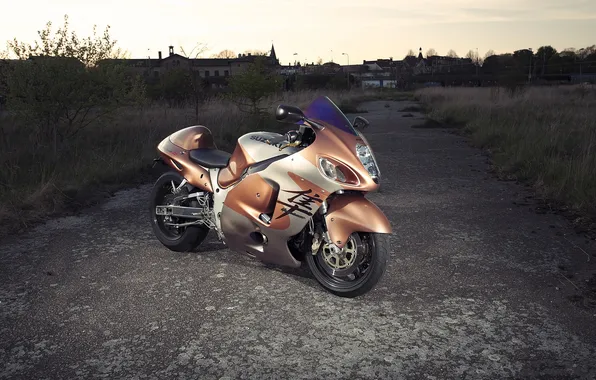 Picture the sky, the evening, suzuki, brown, brown, Suzuki, хаябуса, hayabusa