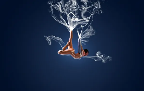 Picture girl, Wallpaper, smoke