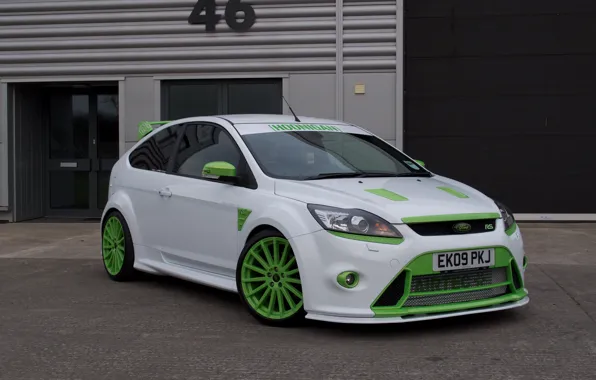 Picture Ford, Focus, White, Hoonigan, Airtec, Greeen