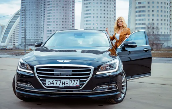Auto, look, girl, the city, style, street, beauty, Hyundai