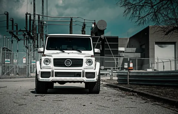 Mercedes, Front, AMG, White, G63, Face, W463