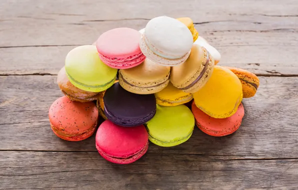Cream, dessert, macaroon, macaroons