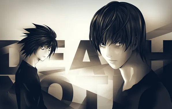 Wallpaper : illustration, anime, cartoon, Death Note, Yagami Light