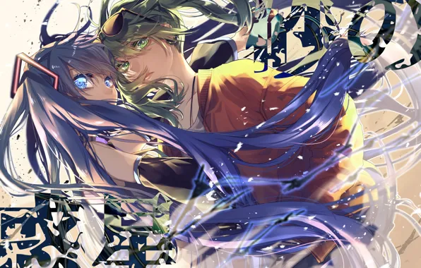 Girls, anime, art, vocaloid, hatsune miku, luppykiy