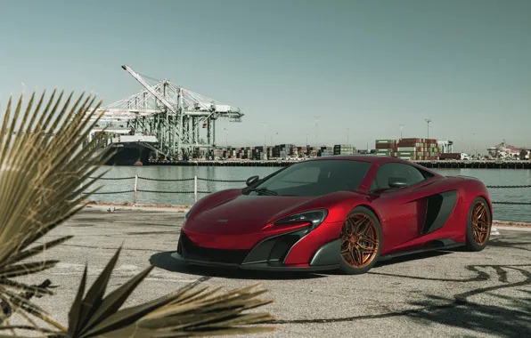 McLaren, Red, Port, Machine, The ship, Render, Supercar, Lighting