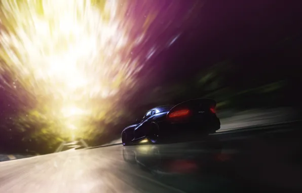 Auto, Blue, Machine, Speed, Car, Car, Art, Sports car