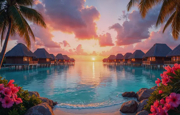 Sea, beach, summer, sunset, stay, summer, holidays, beach