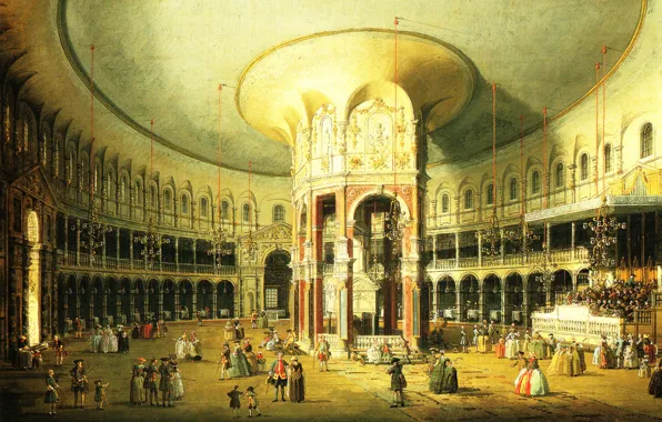Picture picture, Canaletto, Canaletto, Giovanni Antonio Canal, London. The interior of the rotunda in Ranlife