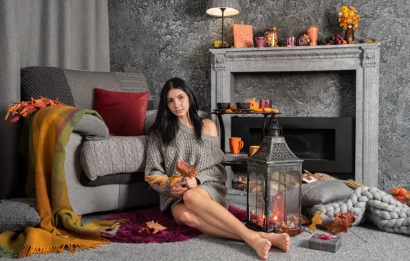 Long hair, model, candles, photoshoot, posing, black hair, beautiful eyes, pretty face