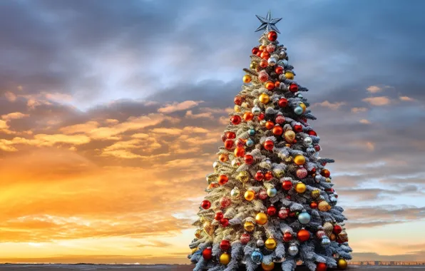 Decoration, balls, tree, New Year, Christmas, new year, Christmas, balls