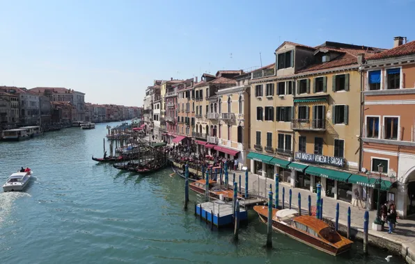 Building, boats, Italy, Venice, Italy, gondola, Venice, Italia