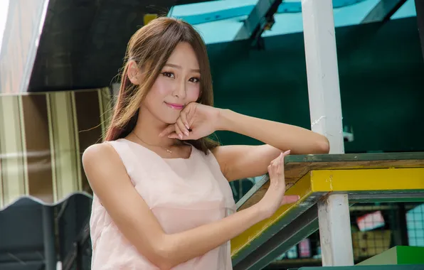 Girl, face, smile, hair, beauty