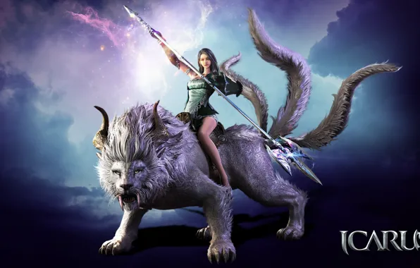Girl, the game, Leo, spear, Icarus