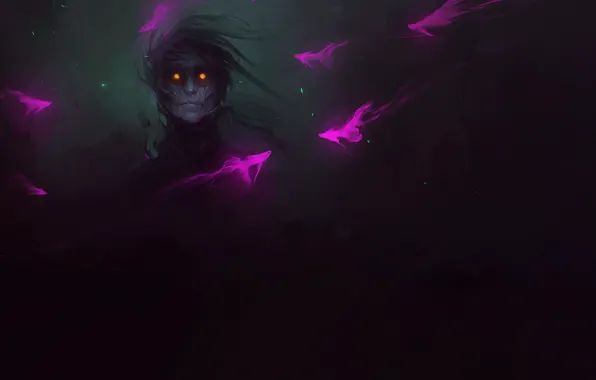Fish, Art, Neon, Illustration, Demon, Characters, Environments, by SEPHIROTH