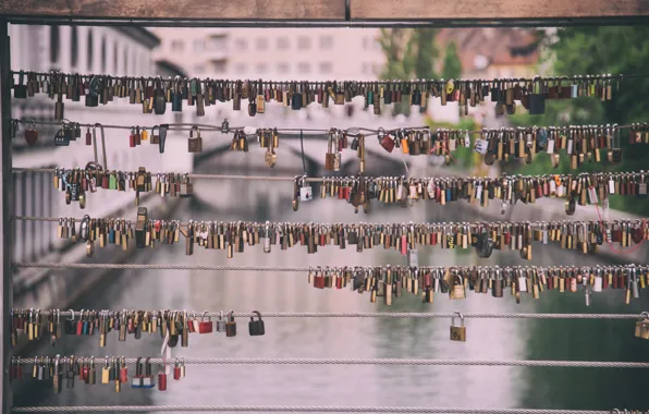 Macro, love, the city, river, background, loyalty, castle, mood